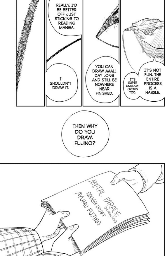 Fujino's epiphany in Look Back